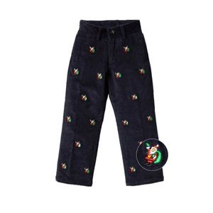 Castaway Kids Navy Pants with Colorful Embroidery